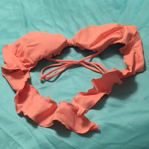 Scalloped swim top